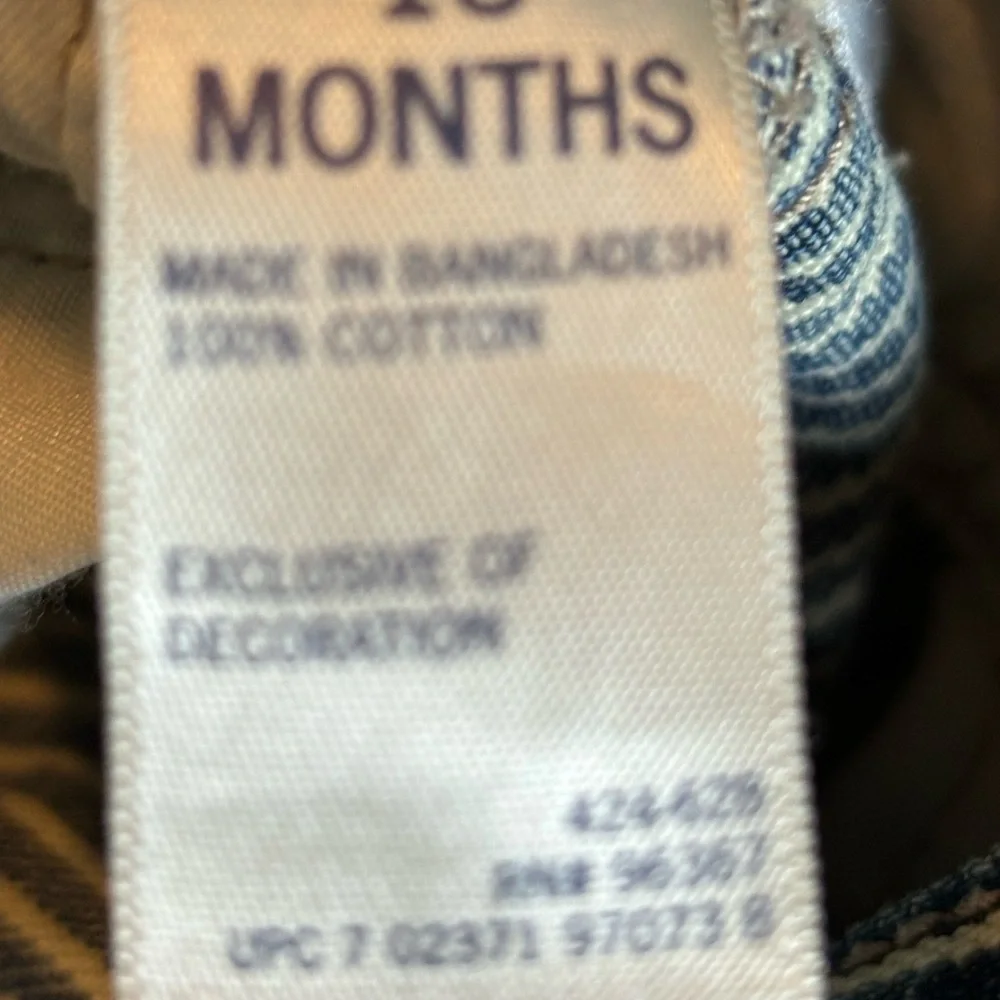 Oshkosh‎ Striped engineer overalls Vintage 18mo